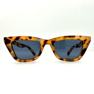 BP Tan Tortoiseshell Cat Eye Sunglasses with Black Lenses
